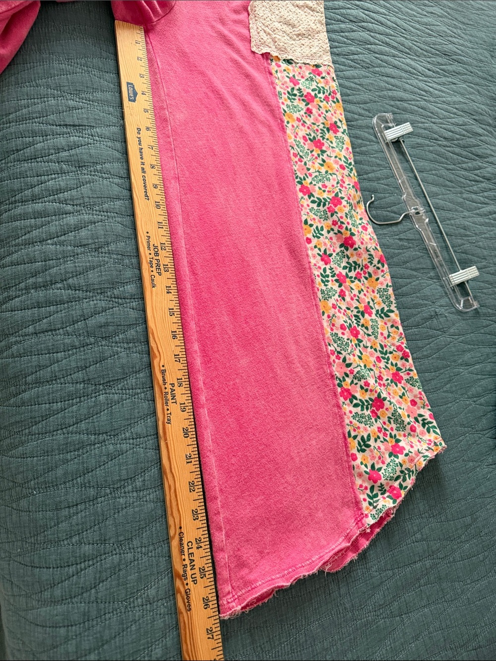 Boho Wide-Leg Floral Panel Pink Pants with Pockets - Picture 10 of 10